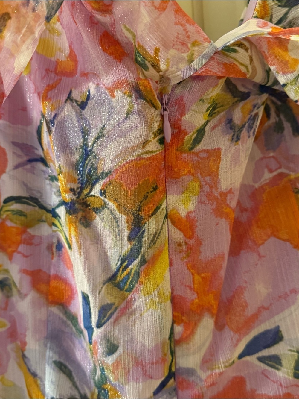 London Times Floral Ruffle Maxi Dress Size 10P - Picture 7 of 9